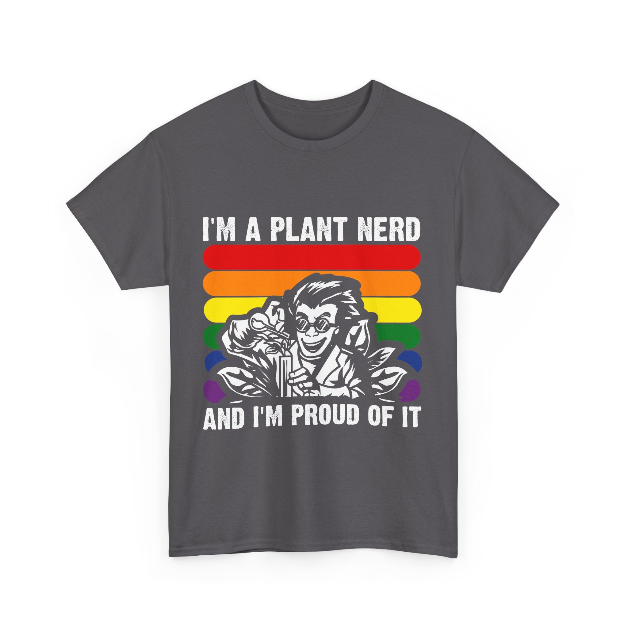 Proud Plant Nerd Tee - Unisex Heavy Cotton T-shirt, Gardener Gift, Plant Lover Apparel, Eco-Friendly Tee, Fun Pride Shirt - Jacksbs
