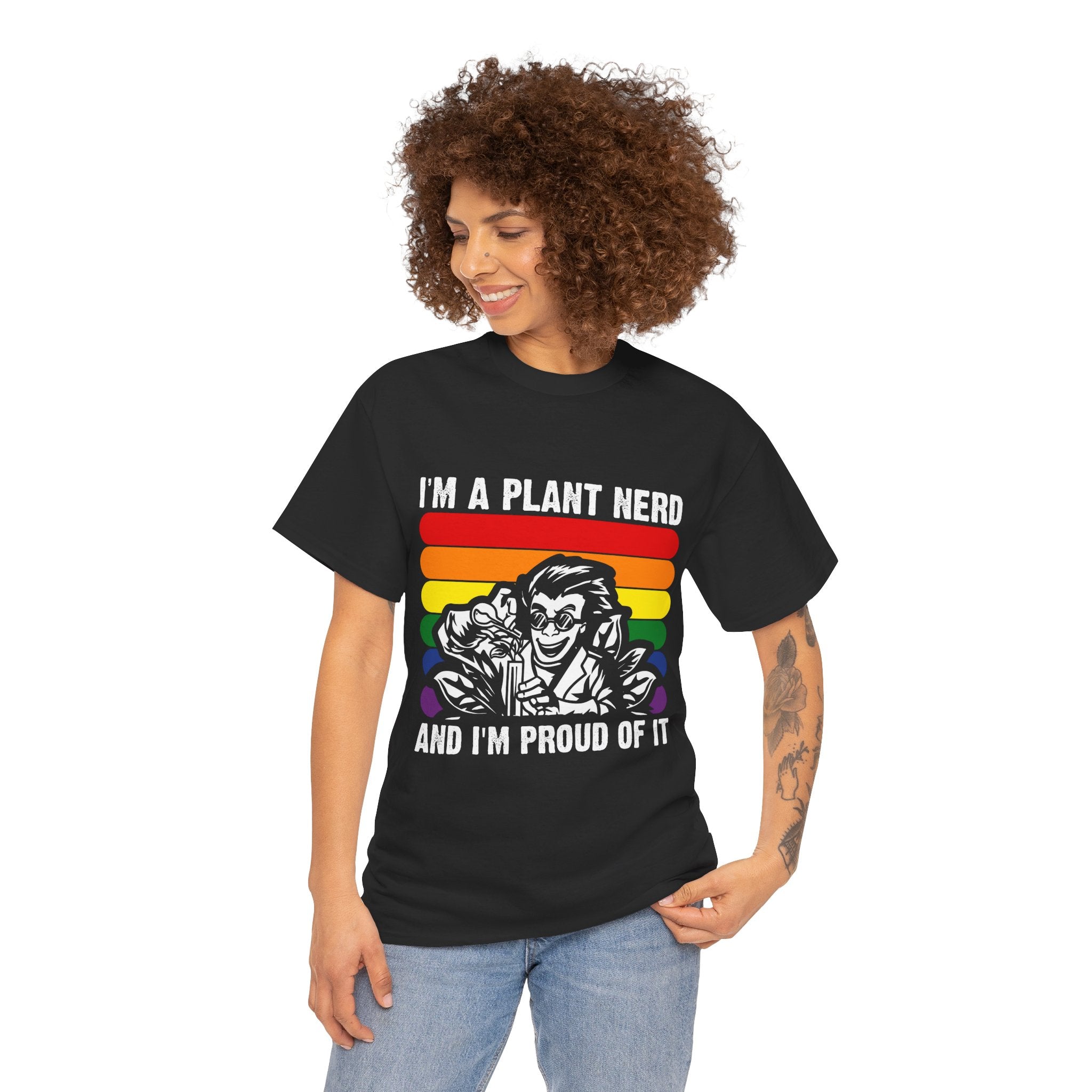 Proud Plant Nerd Tee - Unisex Heavy Cotton T-shirt, Gardener Gift, Plant Lover Apparel, Eco-Friendly Tee, Fun Pride Shirt - Jacksbs