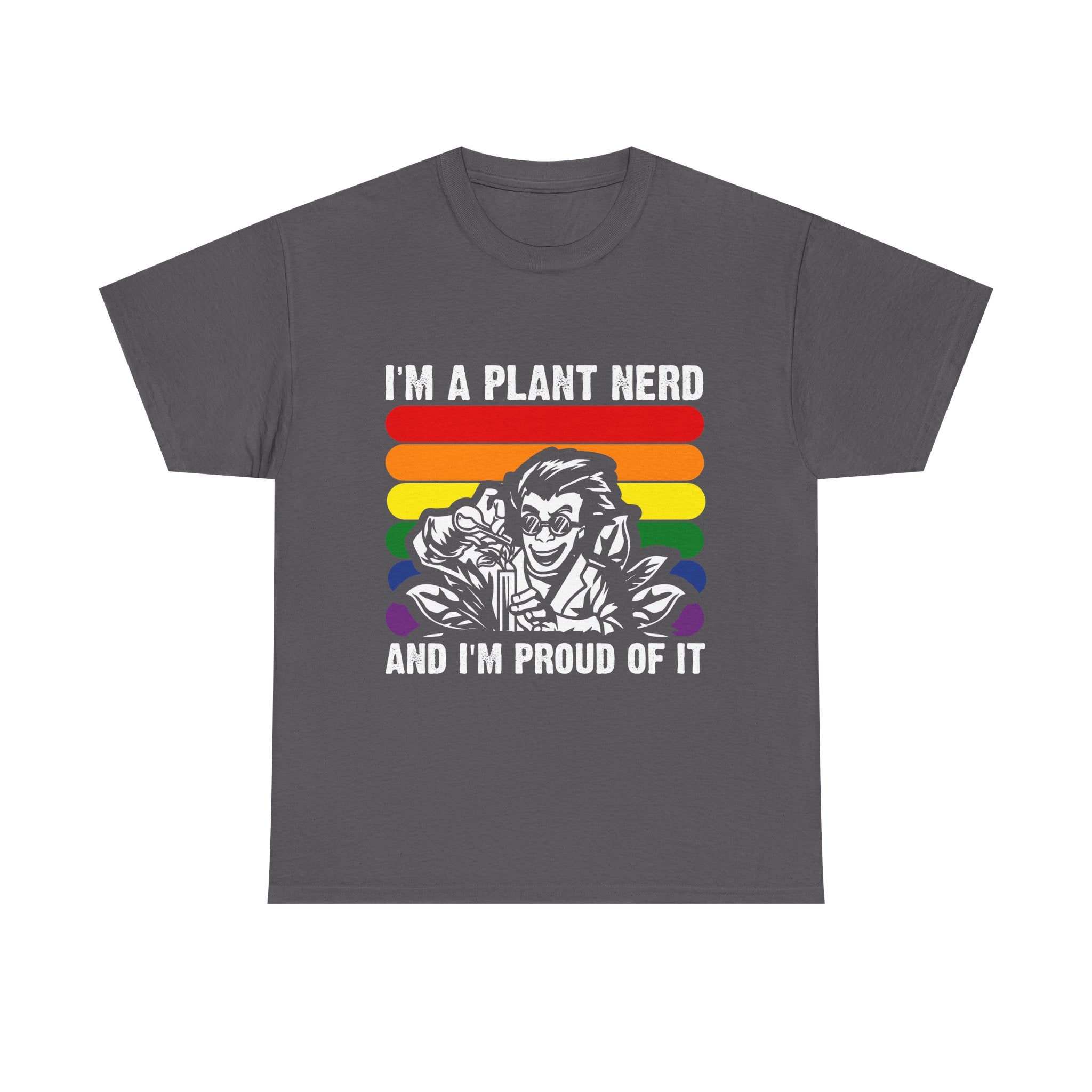 Proud Plant Nerd Tee - Unisex Heavy Cotton T-shirt, Gardener Gift, Plant Lover Apparel, Eco-Friendly Tee, Fun Pride Shirt