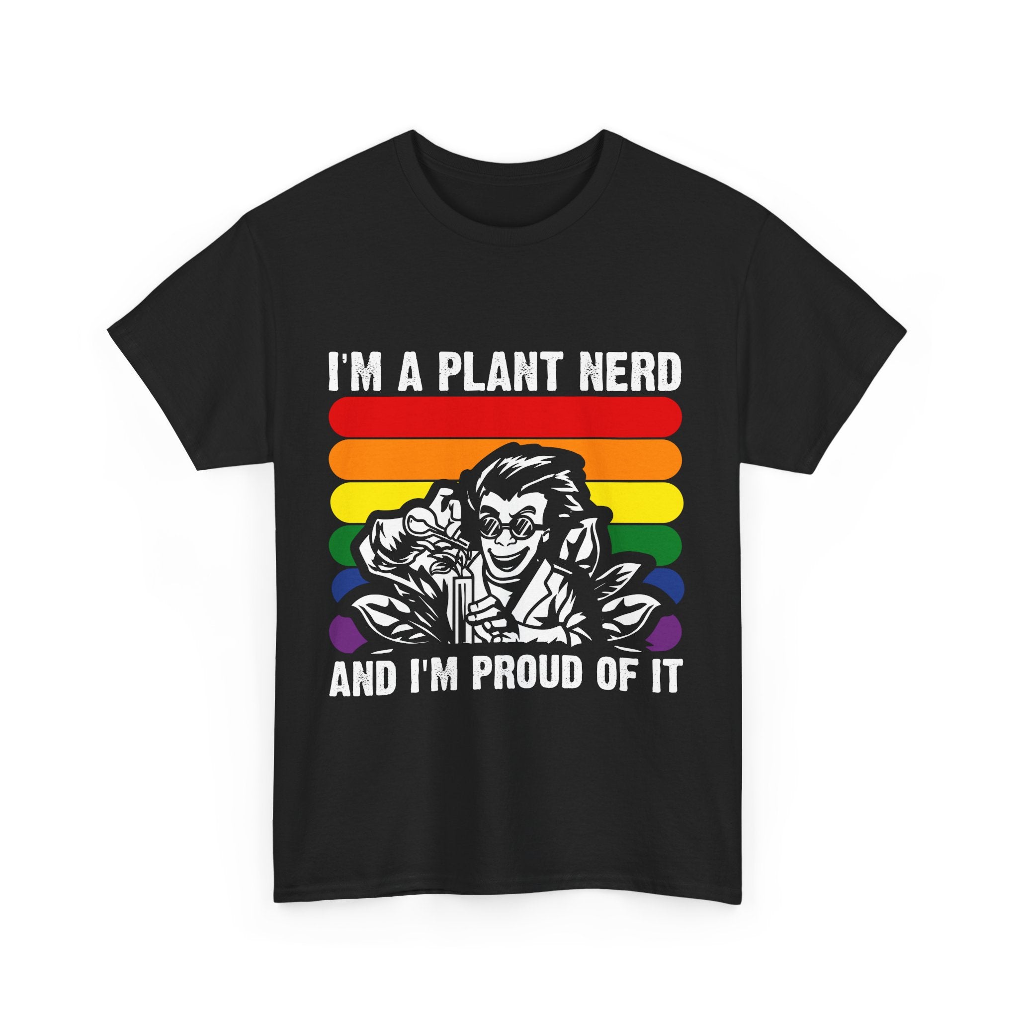 Proud Plant Nerd Tee - Unisex Heavy Cotton T-shirt, Gardener Gift, Plant Lover Apparel, Eco-Friendly Tee, Fun Pride Shirt - Jacksbs
